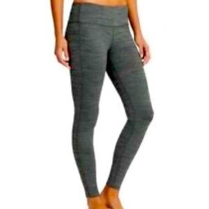 Athleta gray marled leggings. Wide 4” waistband. Size Small
C